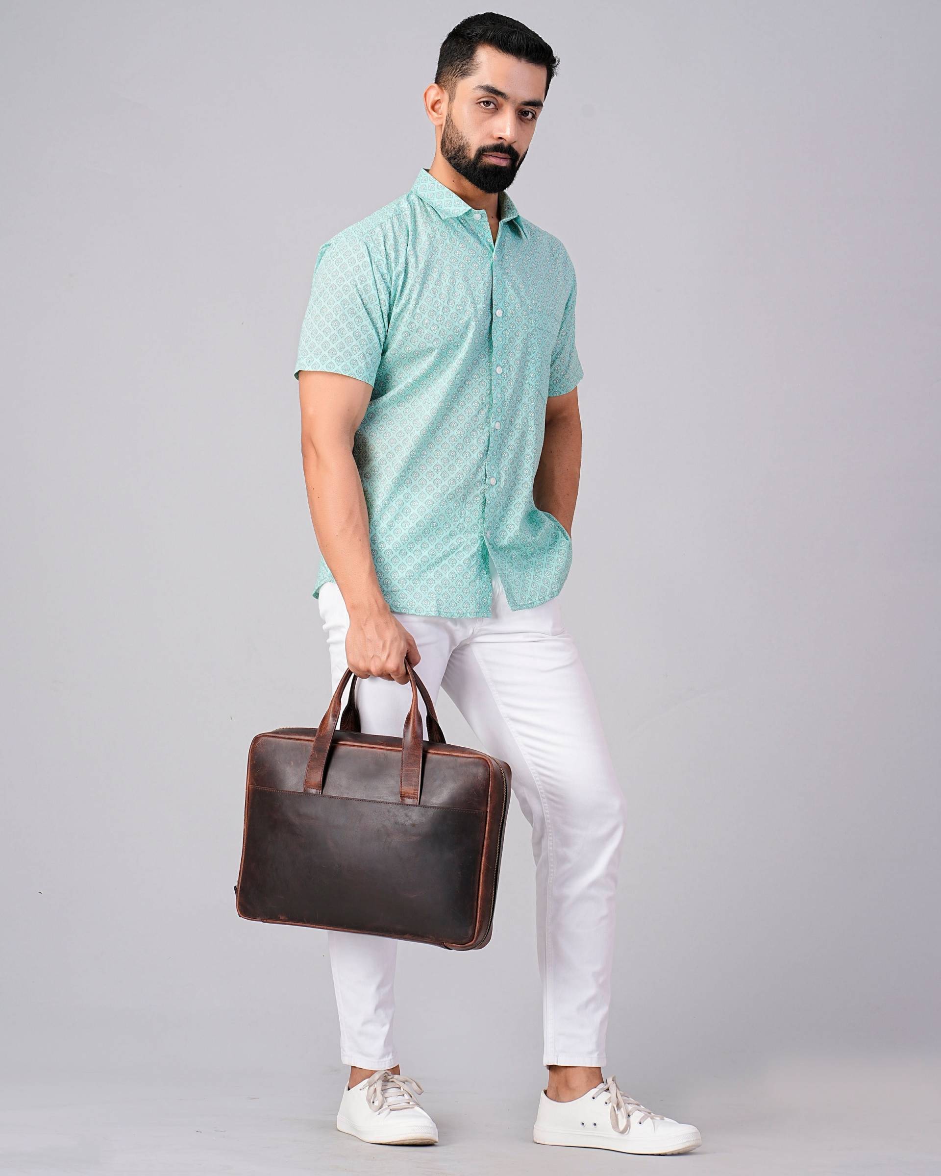 Personalisierte Top Grain Leder Reise 16 "'laptoptasche Aktentasche Schulranzen Portfolio Notebook Tablet Messenger Bag Für Männer Frauen von AllyHands