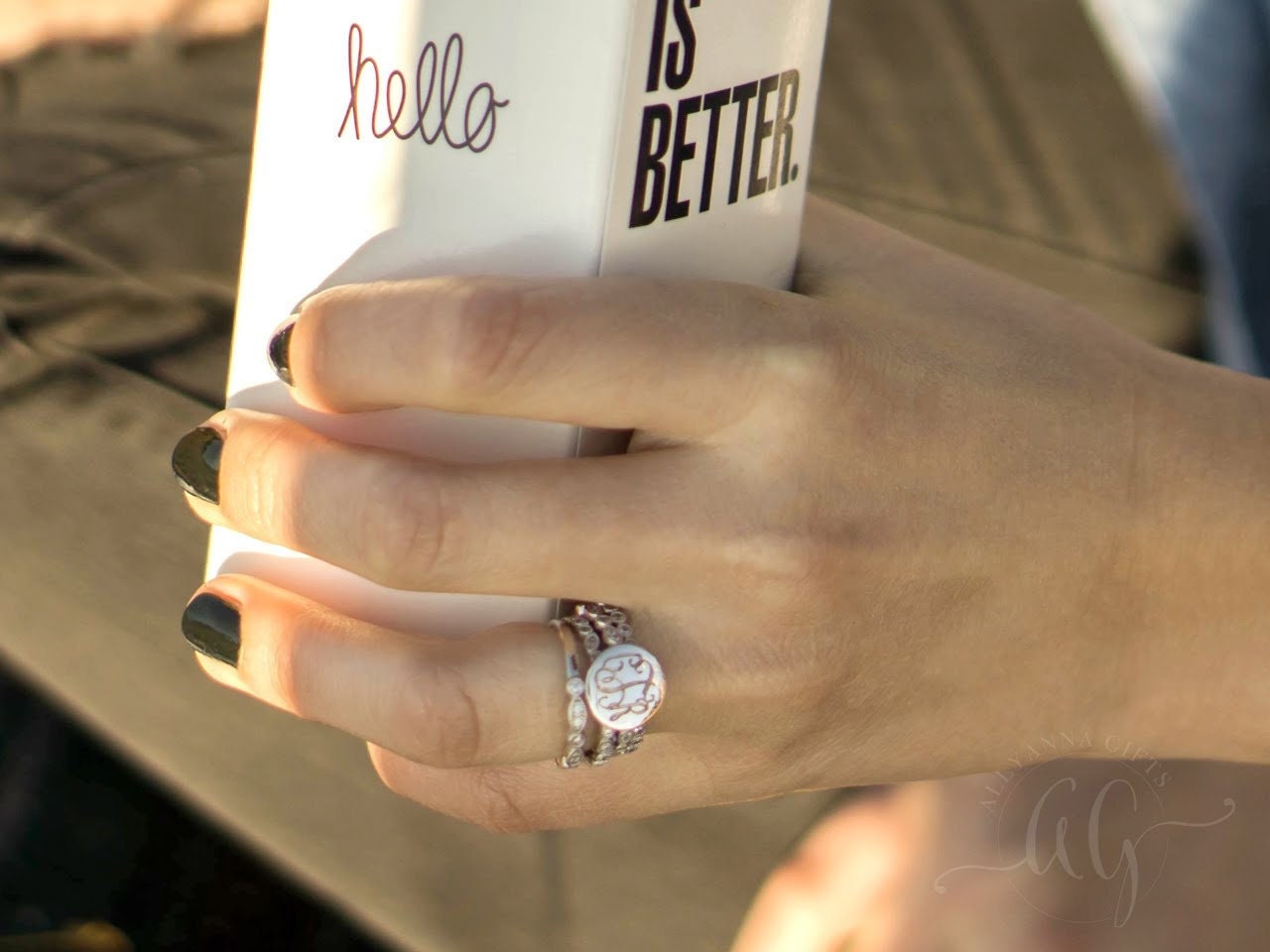 Monogramm Ringe, Sterling Silber Schmuck, Stapelringe, Schmuckset, Schmuck Monogramm Ringe, Sterling Silber Schmuck, Stapelringe, Schmuckset, Schmuck von AllyannaGifts