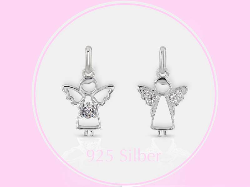 Engel Anhänger Schulanfang/Taufgeschenk - 925Er Sterling Silber Mit Zirkonia Steinen von AllysLoverys