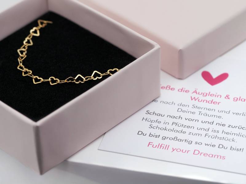 Mädchen/Kinder Armband Herzen - 925Er Sterling Silber von AllysLoverys