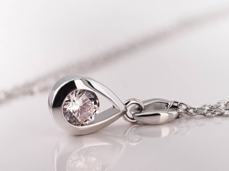 Kette 925 Silber Mit Tropfen Anhänger - Rhodiniert von AllysLoverys