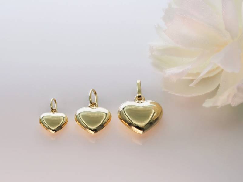 Mini Herz Anhänger 333Er Gold Glänzend - Ohne Kette von AllysLoverys