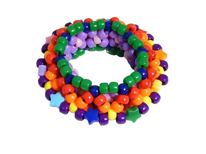 3D Regenbogen Kandi Cuff, Disc Style, Ufo Armband, Raver Plur Star Schmuck von Allysin
