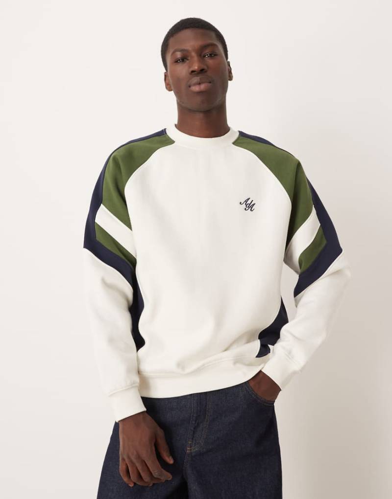 Alma de Ace - Peli - Colourblock-Sweatshirt in Wollweiß von Alma De Ace