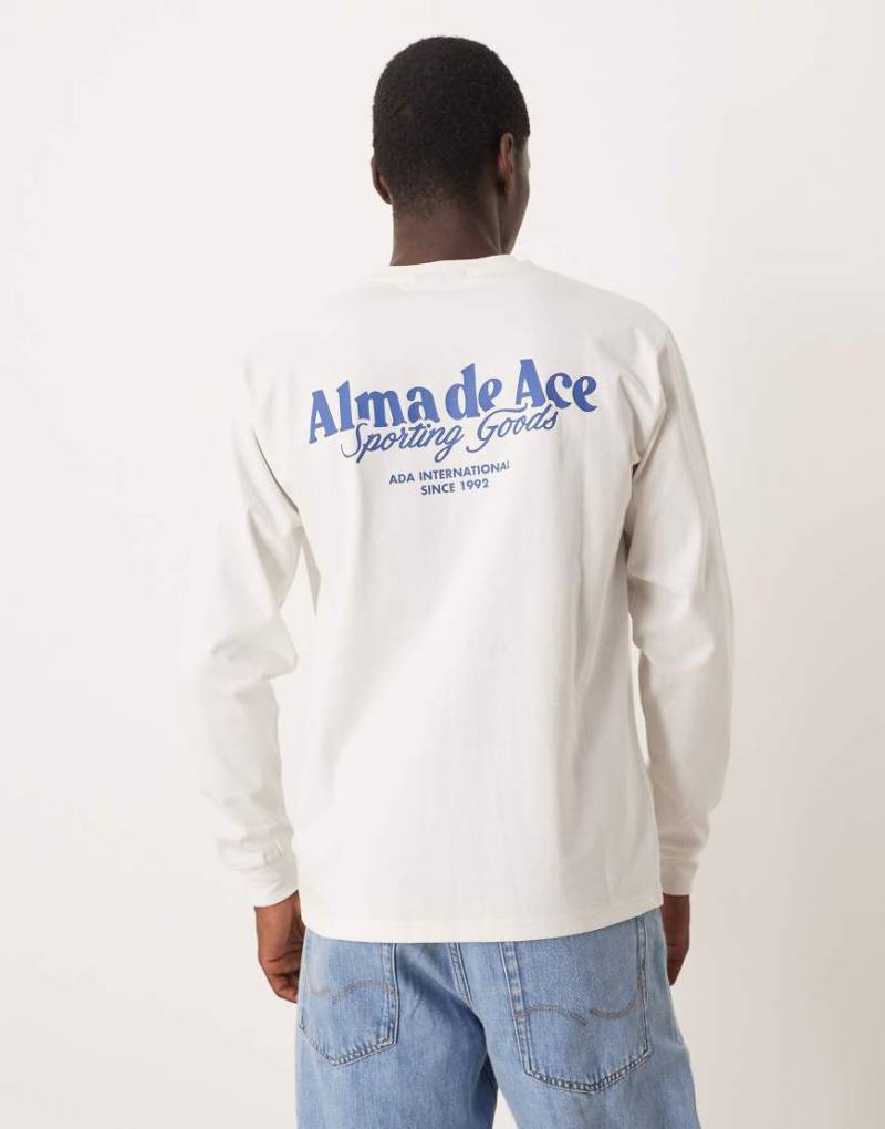 Alma de Ace - Sporting Goods - Langärmliges T-Shirt in Wollweiß von Alma De Ace