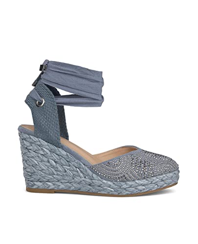 Alma en Pena V23BL4050 - Espadrilles für Damen, blau, 39 EU von Alma en Pena