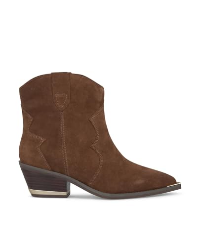 Alma en Pena. Flache Stiefeletten aus Leder für Damen., Camel, 41 EU von Alma en Pena