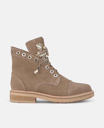 Alma en Pena. Flache Stiefeletten für Damen., Graubraun, 38 EU von Alma en Pena