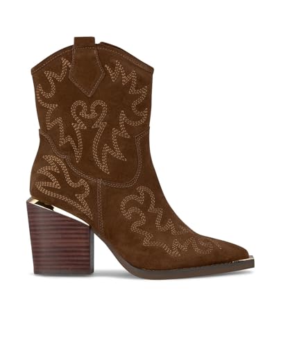 Alma en Pena. Stiefeletten mit Absatz für Damen., Camel, 39 EU von Alma en Pena