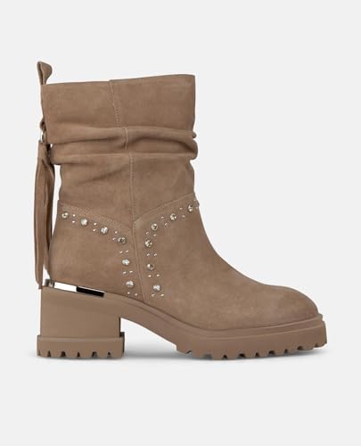 Alma en Pena. Stiefeletten mit Absatz für Damen., Graubraun, 38 EU von Alma en Pena