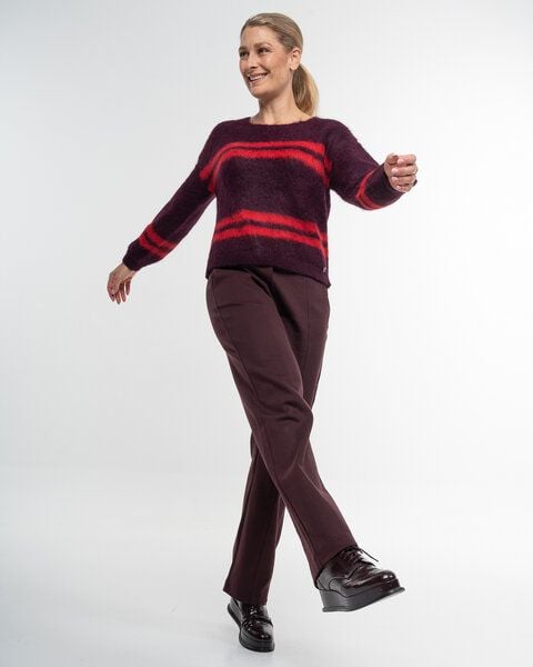 Alma & Lovis Flauschig gebrushter Pullover aus Alpakastrick | Brushed Stripe Pulli von Alma & Lovis