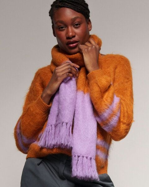 Alma & Lovis Flauschiger Strickschal aus gebrushter Alpakawolle | Brushed Scarf von Alma & Lovis