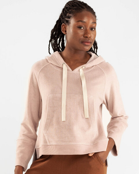 Alma & Lovis Frottier-Velour Hoodie aus Bio-Baumwolle | Velour Hoodie von Alma & Lovis