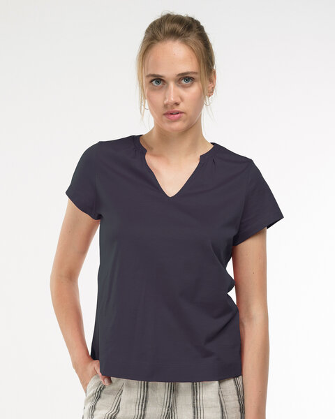 Alma & Lovis Kurzarmshirt im Blusen-Style aus Bio-Baumwolle | Short Blouse von Alma & Lovis