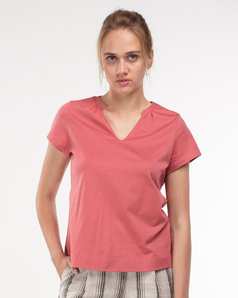 Alma & Lovis Kurzarmshirt im Blusen-Style aus Bio-Baumwolle | Short Blouse von Alma & Lovis