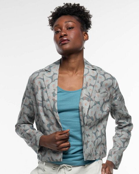 Alma & Lovis Kurzer Print-Blazer aus reinem Leinen | Calla Blazer von Alma & Lovis