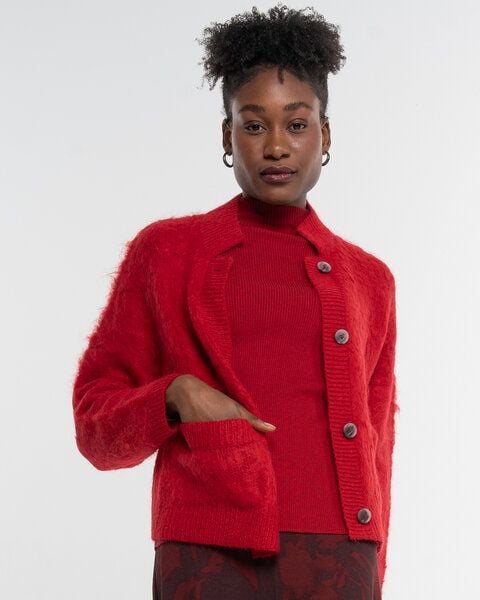 Alma & Lovis Kuschelige Wohlfühljacke aus gebrushtem Alpakastrick | Brushed Jacket von Alma & Lovis