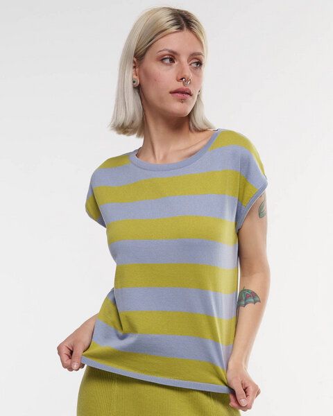 Alma & Lovis Legeres Feinstrick-Shirt aus reiner Bio-Baumwolle | Cotton Stripe Shirt von Alma & Lovis