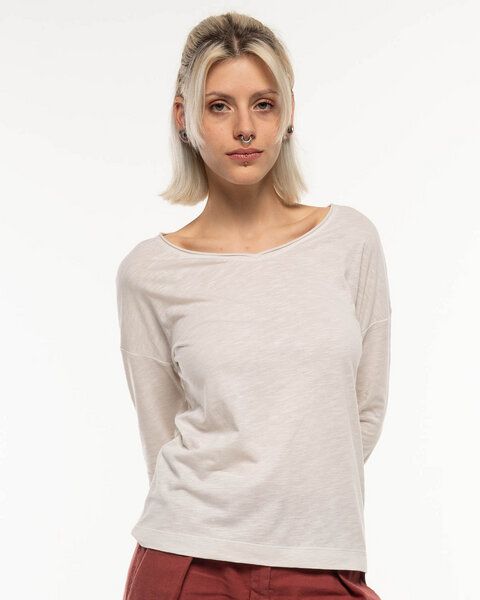 Alma & Lovis Legeres Longsleeve aus leichter Bio-Baumwolle / EcoVero | Flamé Loose von Alma & Lovis