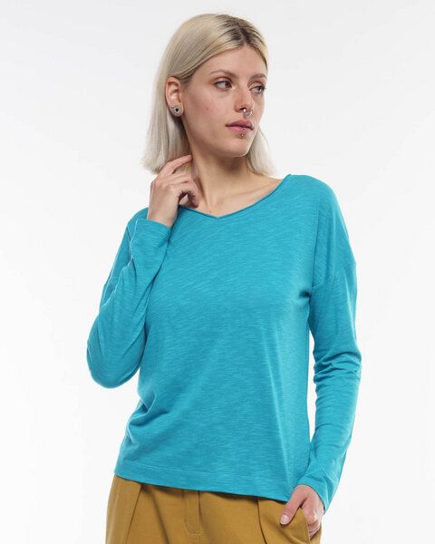 Alma & Lovis Legeres Longsleeve aus leichter Bio-Baumwolle / EcoVero | Flamé Loose von Alma & Lovis