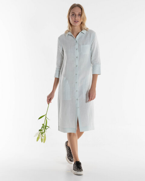 Alma & Lovis Maxi-Kleid im Hemdblusenstil aus reinem Leinen | Linen Blouse Dress von Alma & Lovis