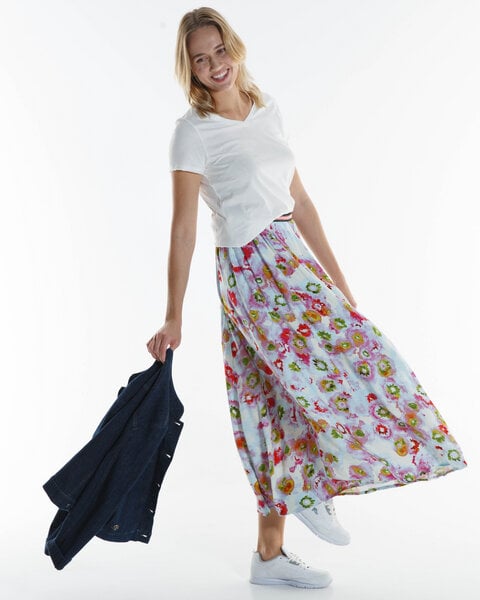 Alma & Lovis Maxi Rock mit Blütenprint auf EcoVero | Flower Skirt von Alma & Lovis