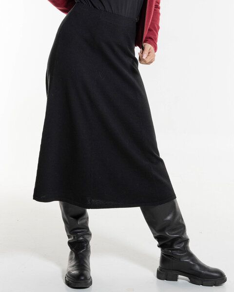 Alma & Lovis Maxi-Strickrock in A-Linie aus Bio-Baumwoll-/Woll-Mix | Cot-Wool Rock von Alma & Lovis