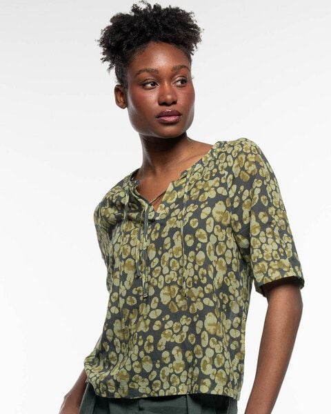 Alma & Lovis Print-Bluse aus Bio-Baumwoll-Batist | Batist Gep Raglanbluse von Alma & Lovis