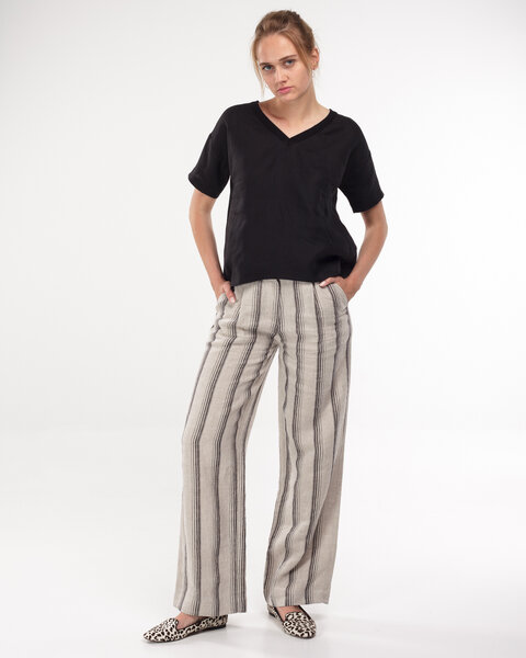 Alma & Lovis Streifenhose aus französischen Leinen | Linen Stripe Pants von Alma & Lovis