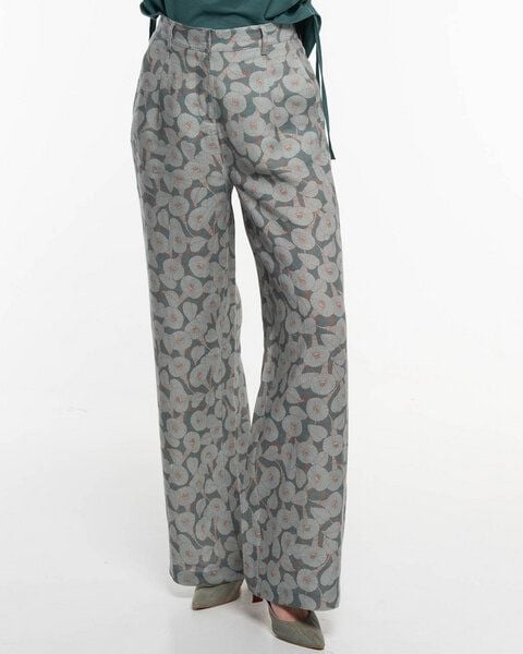 Alma & Lovis Stylische Print-Marlenehose aus reinem Leinen | Calla Marlene von Alma & Lovis