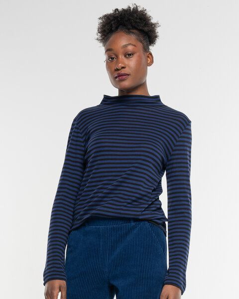 Alma & Lovis Turtleneck Ringelshirt aus softer Bio-Baumwolle | Ringel Turtleneck von Alma & Lovis