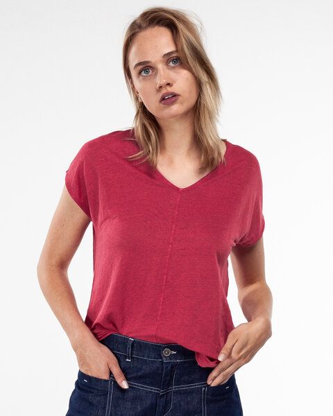 Alma & Lovis V-Neck Shirt im Loose-Fit aus reinem Leinen | Linen V-Neck von Alma & Lovis