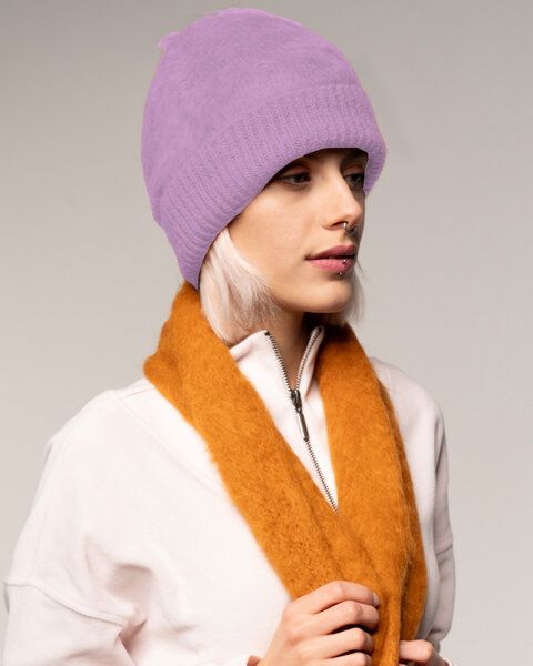 Alma & Lovis Weiche Kuschelmütze aus gebrushtem Alpakastrick | Brushed Cap von Alma & Lovis