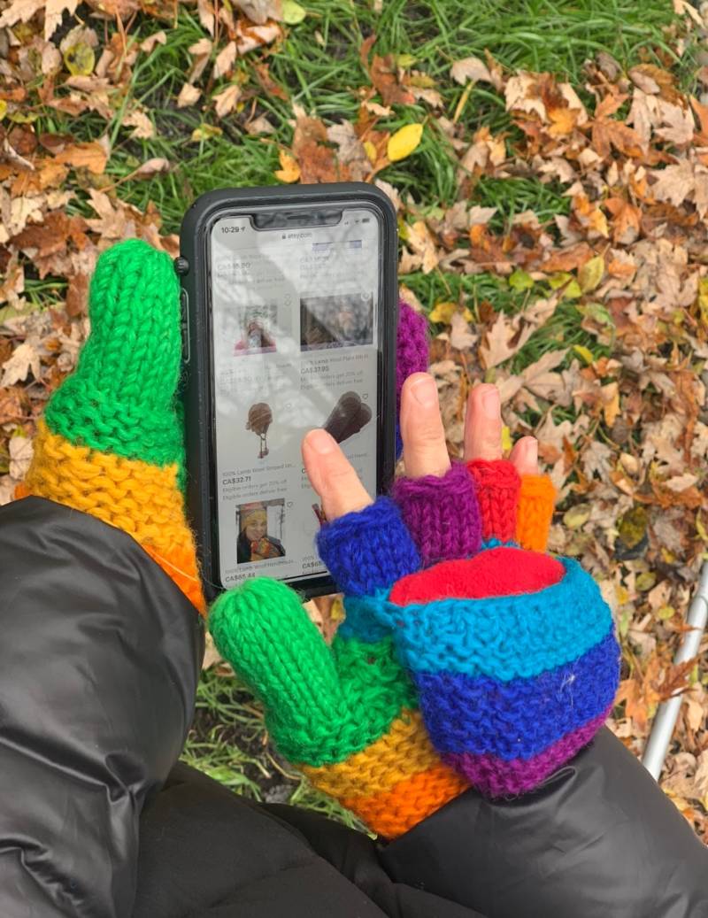 100% Lammwolle - Handgestrickte Wandelbare Handschuhe Gefüttert Texting Fair Ile Unisex Handwärmer Kabel Alma Knit von AlmaKnitwearCanada