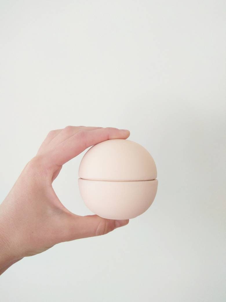 Schmuckschachtel | Keramik Schmuckschatulle Ring-Box Kerzenhalter Wohnkultur Frauen Geschenk Macaron Box - Blush Schmuckschachtel | Keramik Schmuckschatulle Ring-Box Kerzenhalter Wohnkultur Frauen Geschenk Macaron Box - Blush von AlmaNest