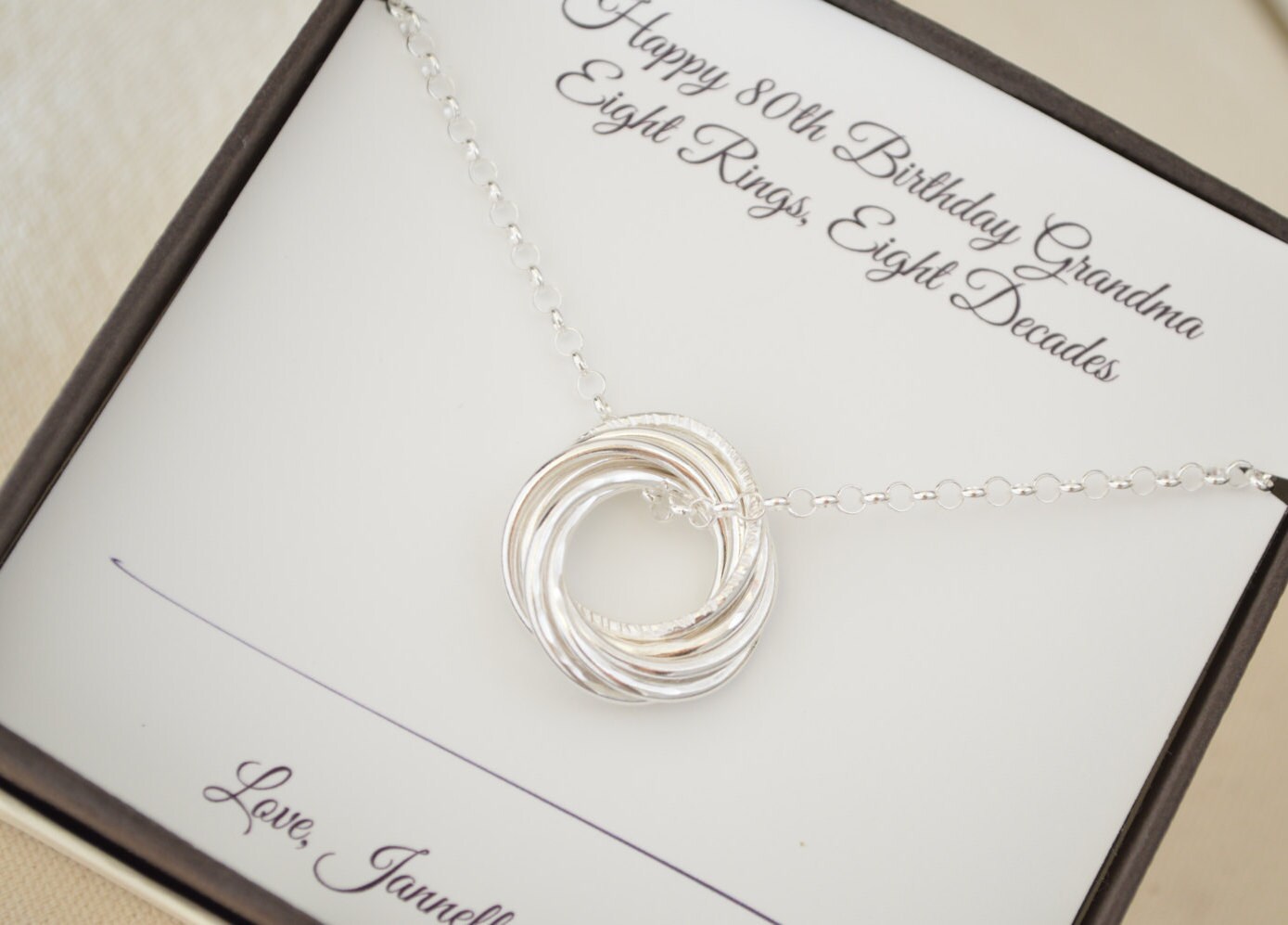 Schmuck Zum 80. Geburtstag Für Mama, Die Freundin, 8. Jahrestag Frau, Geschenk Schwester von AlmaValleJewelry