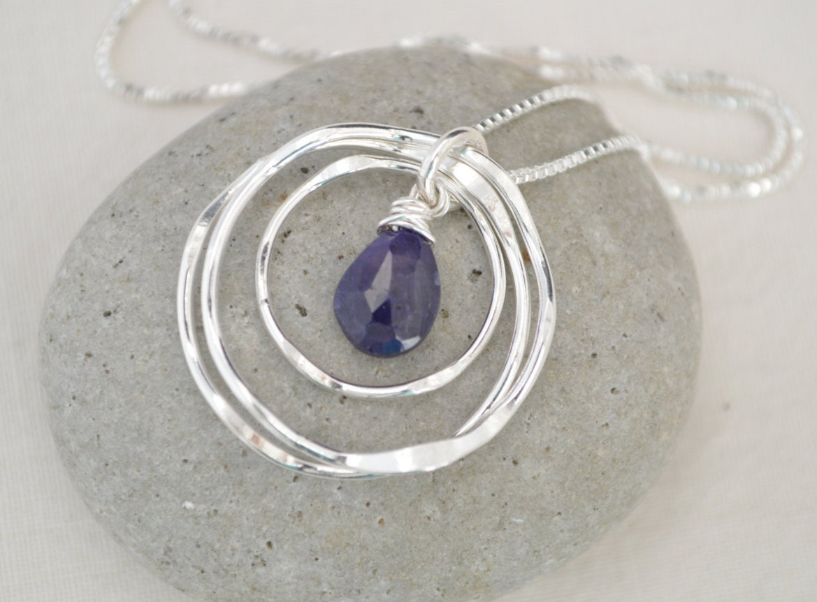 September Halskette, Geburtsstein 30.geburtstag Beste Freund Geschenk, Saphir Halskette von AlmaValleJewelry