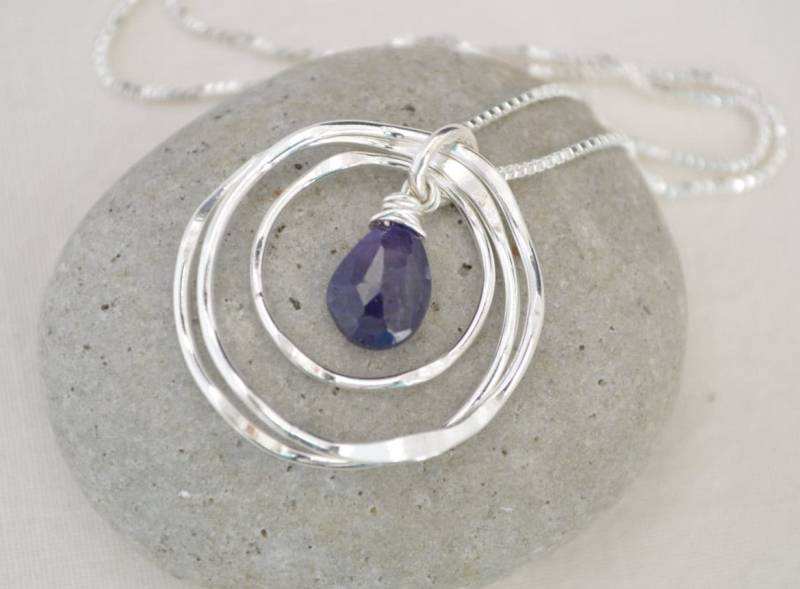 September Halskette, Geburtsstein 30.geburtstag Beste Freund Geschenk, Saphir Halskette von AlmaValleJewelry