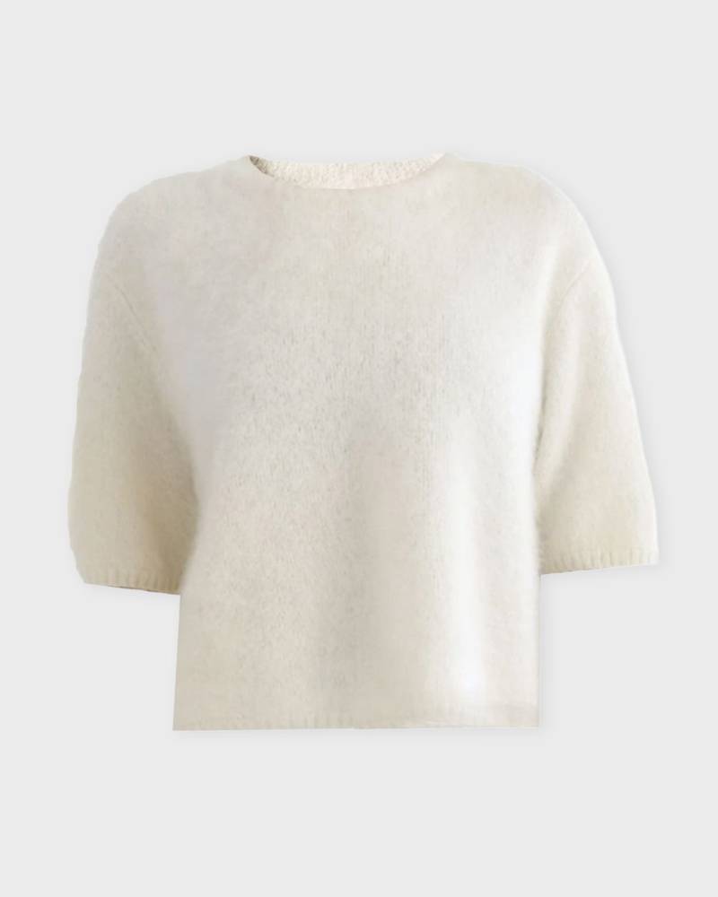 Almada Label Cashmere T-Shirt Fei Brushed Cream von Almada Label