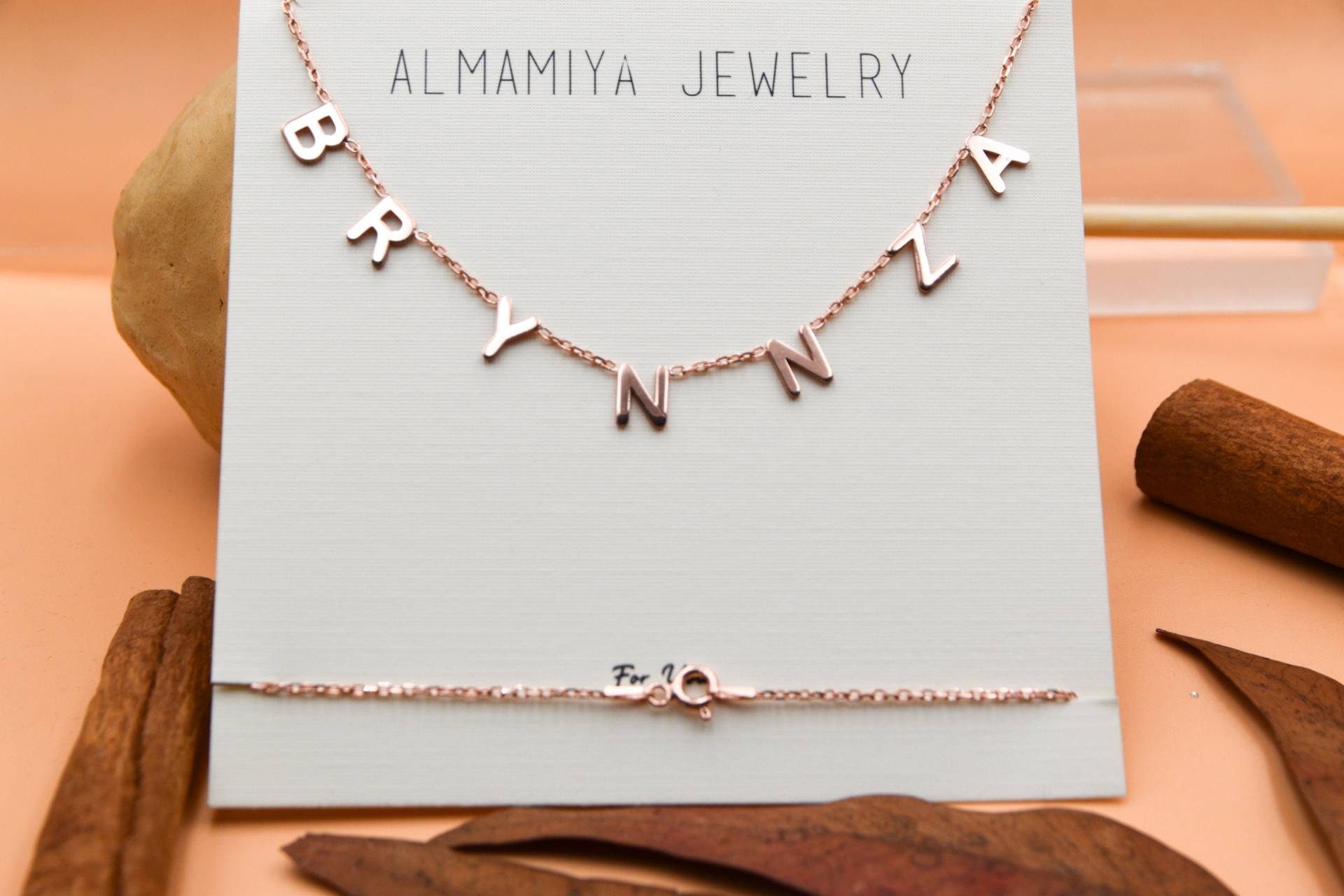 Benutzerdefinierte Buchstaben Halskette, Sterling Silber Kinder Namenskette, Benutzerdefinierte Initialen Personalisiertes Geschenk von AlmamiyaJewelry