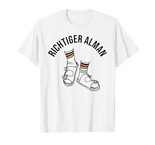 Alman Designs - Richtiger Alman T-Shirt - Weiß - S - Unisex - Erwachsene - Klassische Passform - Kurzarm - Crew-Ausschnitt - 100% Polyester - Humorvolles Alman-Design - Klassisch - Einfarbig - Männer von Alman Designs