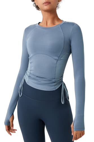 Almaree Gym Oberteil Damen Yoga Kleidung Damen Sport Kleidung Frauen mit Daumenloch XL von Almaree