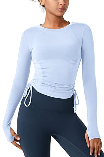 Almaree Gym Oberteil Damen Yoga Kleidung Damen Sport Kleidung Frauen mit Daumenloch XL von Almaree