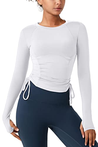 Almaree Gym Oberteil Damen Yoga Kleidung Damen Sport Kleidung Frauen mit Daumenloch XL von Almaree