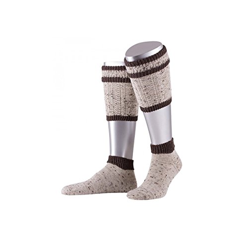 Almbock Trachtenloferl Herren - Loferl in beige Herren Trachtensocken kurz, meliert von Almbock