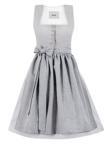 Almbock Dirndl Damen Midi | Dirndl Midi modern Made in Germany | Festliches Trachtenkleid zur Hochzeit oder Oktoberfest in Größe 36 von Almbock