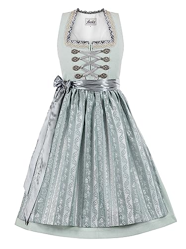 Almbock Dirndl Damen Midi | Dirndl Midi modern Made in Germany | Festliches Trachtenkleid zur Hochzeit oder Oktoberfest in Größe 36 von Almbock