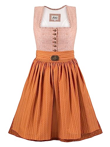 Almbock Dirndl Damen Midi | Dirndl Midi modern Made in Germany | Festliches Trachtenkleid zur Hochzeit oder Oktoberfest in Größe 36 von Almbock