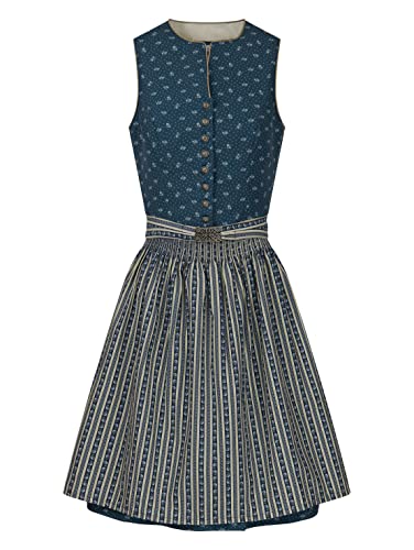 Almbock Dirndl Damen Midi | Dirndl Midi modern Made in Germany | Festliches Trachtenkleid zur Hochzeit oder Oktoberfest in Größe 38 von Almbock