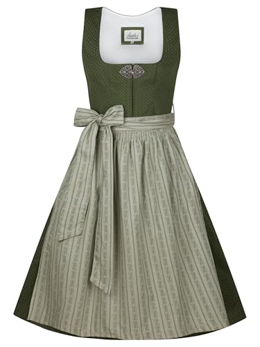 Almbock Dirndl Damen Midi - Dirndl Midi modern Made in Germany - Festliches Trachtenkleid zur Hochzeit oder Oktoberfest in Größe 38 von Almbock
